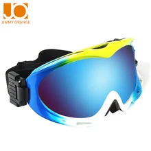 Jimmy Orange UV protection impact resistance radiation prevent fogging mask sports Safety glasses men women snow goggles H017
