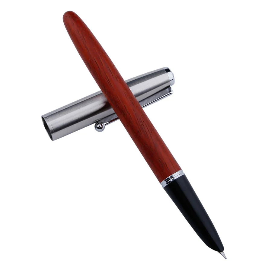 Jinhao 51A Transparent Wood Fountain Pen Luxury 0.38mm Fine Nib Ink