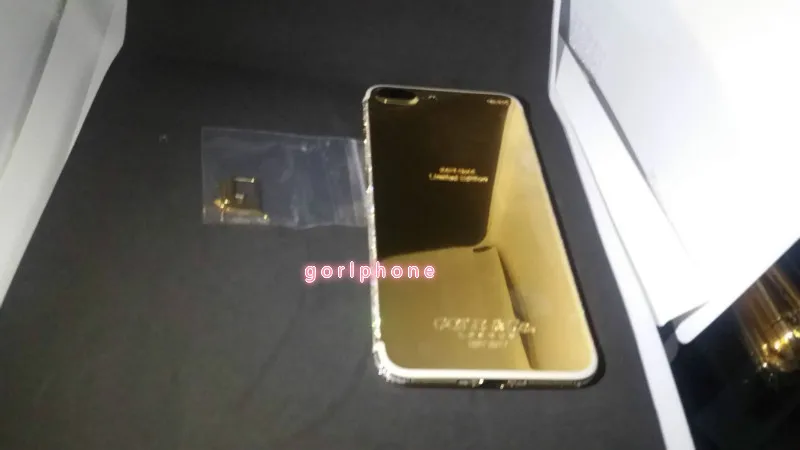 

for iphone 7 and for iphone7 plus real gold 24ct gold plated original housing replacement back with diamond gold co design