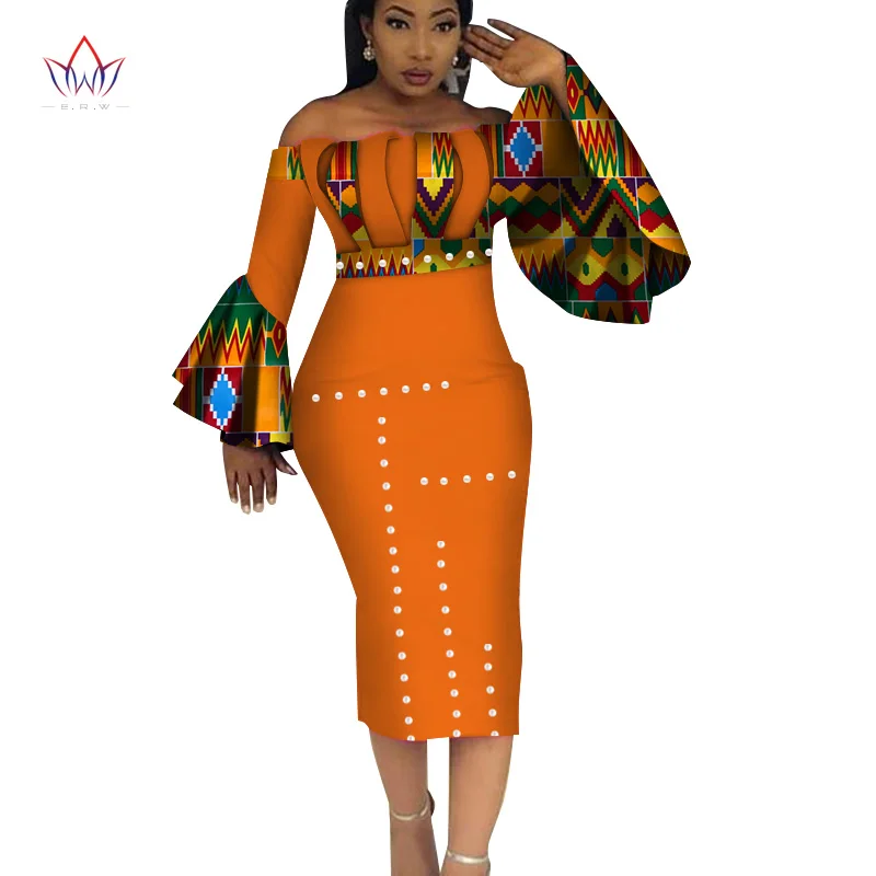 

2019 Summer Dashiki Party Hot Vestidos for Women Cotton Print Traditional African Clothing 5xl nature dress Mid-Calf WY3208