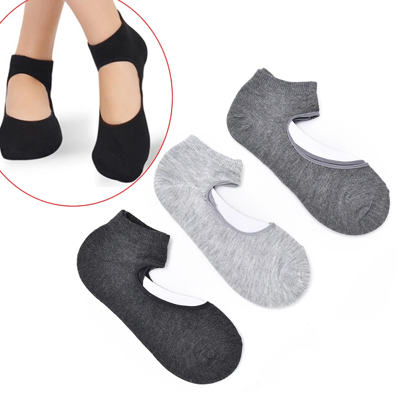 1 Pair Yoga Socks Women Backless Cotton Non-slip Invisible Socks Sports Socks Good Flexibility Breathable Socks