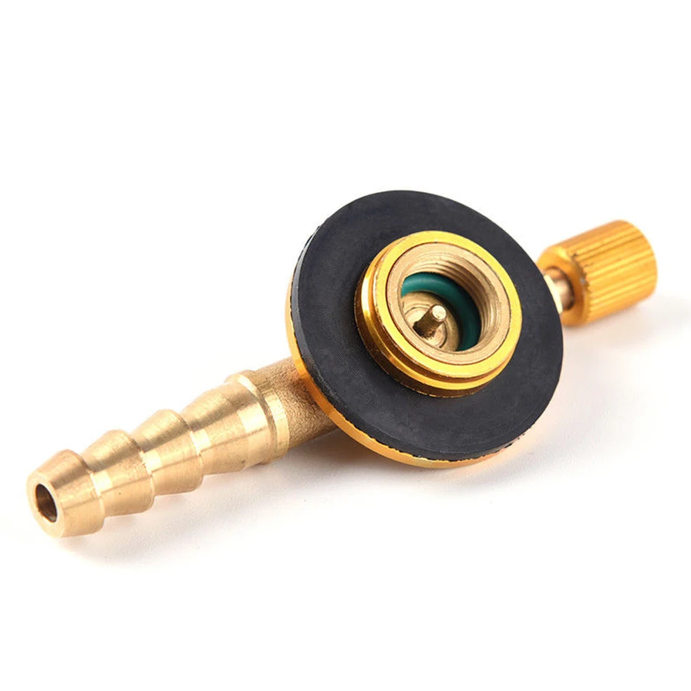 

Outdoor Camping Small Size Switching Practical Gas Stove Valve Adapter Durable Regulating Picnic Tool Inflatable Stainless Steel