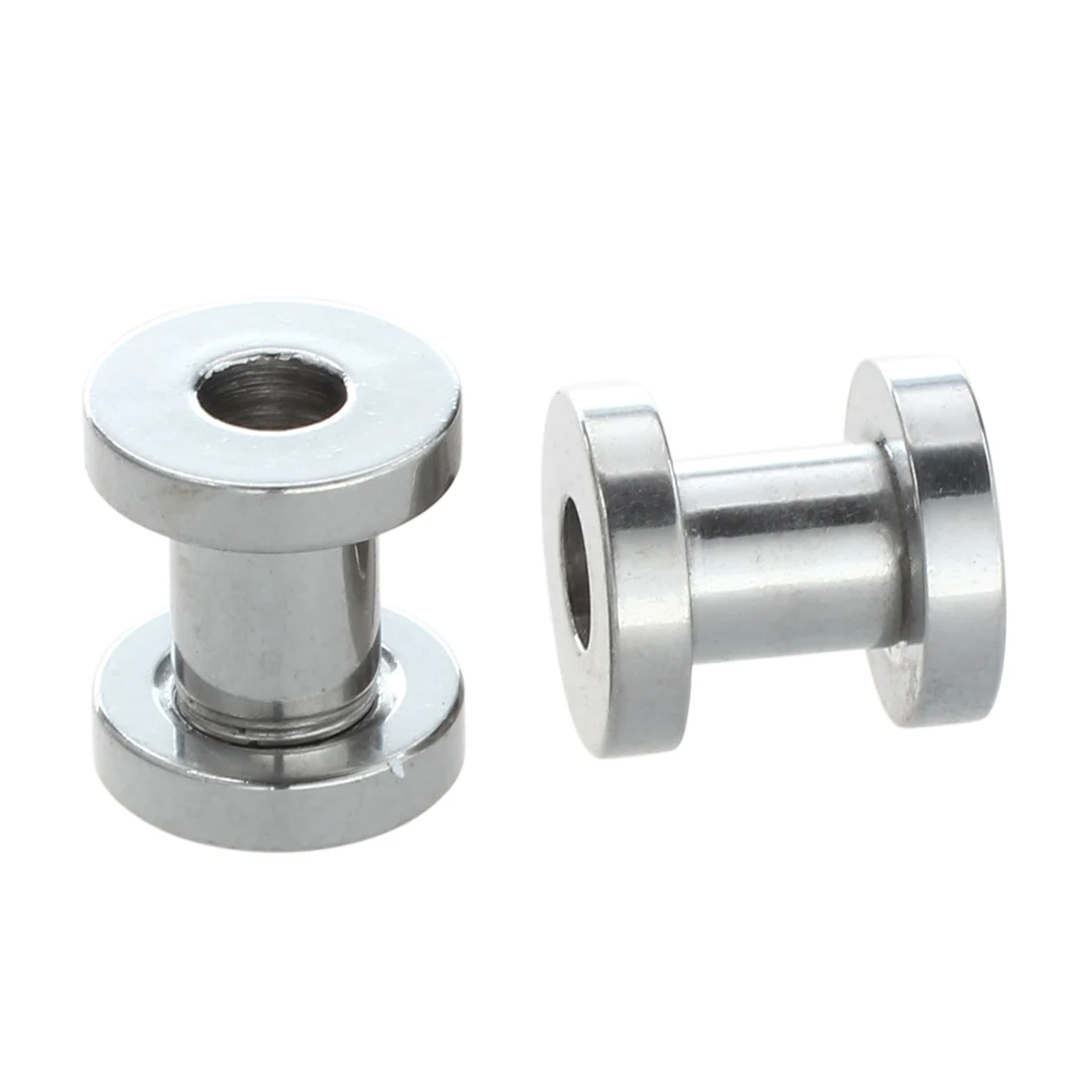 

TOP Silver Steel Gauge Earring Punk Flesh Tunnel Ear Plugs Rimmed Flat Style Type:391 - Rimmed Silver Tunnels Amount:Pair (5mm)