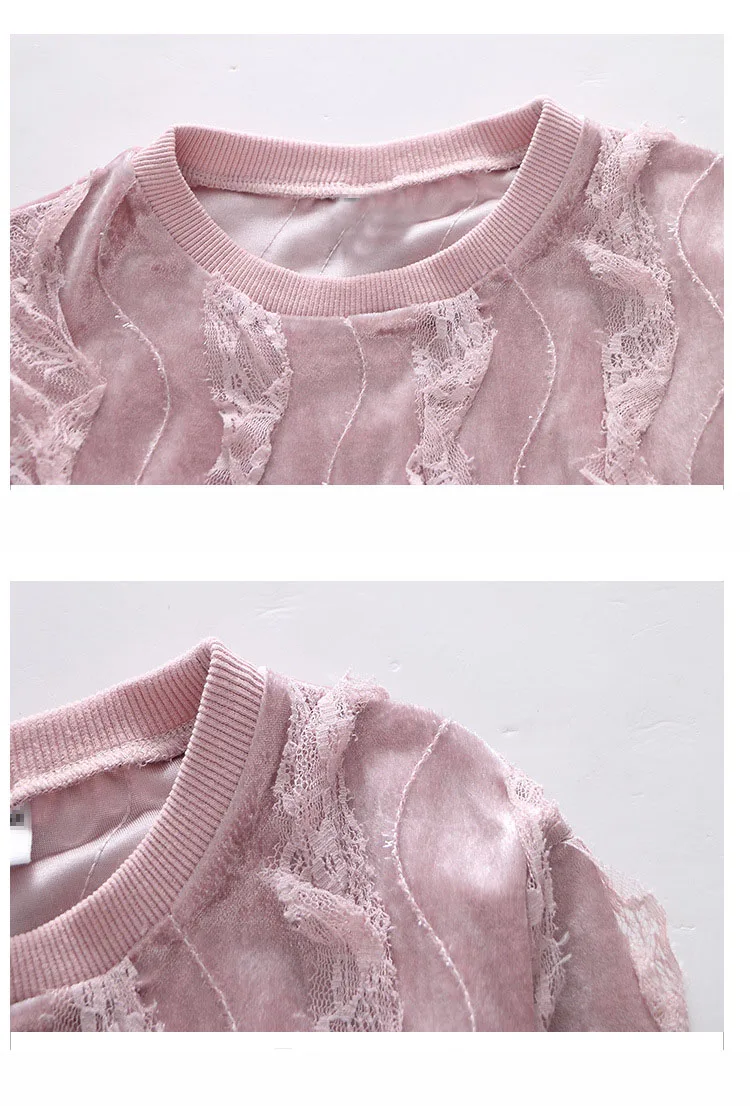lace patchwork velour little teenage girls t shirts 2017 autumn kids tees black children long sleeve t shirts school clothing  4 5 6 7 8 9 10 11 12 13 14  years old little big teenage girls  long sleeve girls tops t shirt kids girl (4)