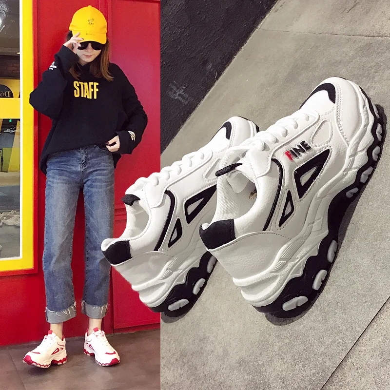 

Fashion versatile thick sole casual sports shoes womens shoes woman sneakers