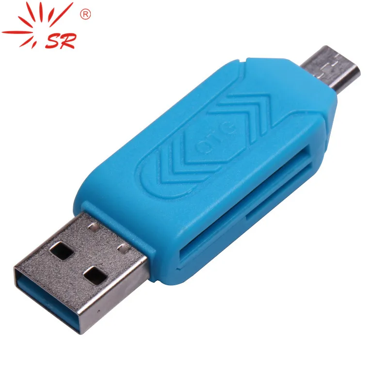 SR 2 в 1 мобильный телефон адаптер для чтения карт OTG с Micro USB TF/SD карты порт телефон расширения заголовки