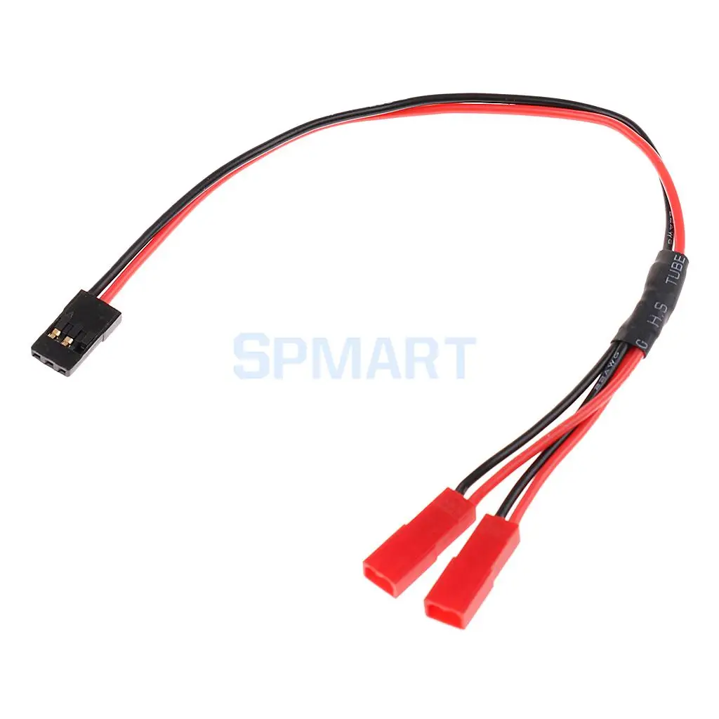 3-Pack and JR to JST Servo Extension Cable Wire Male Female for RC Car Plane Drone Acekeeps JR Y-Harness Splitter 1 Male to 2 Female 