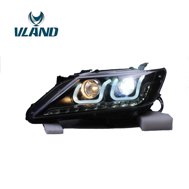 

VLAND Factory For Car Head Lamp For Camry LED Bar Headlight 2012 2013 2014 Camry Head Light With DRL H7 Xenon Plug And Play