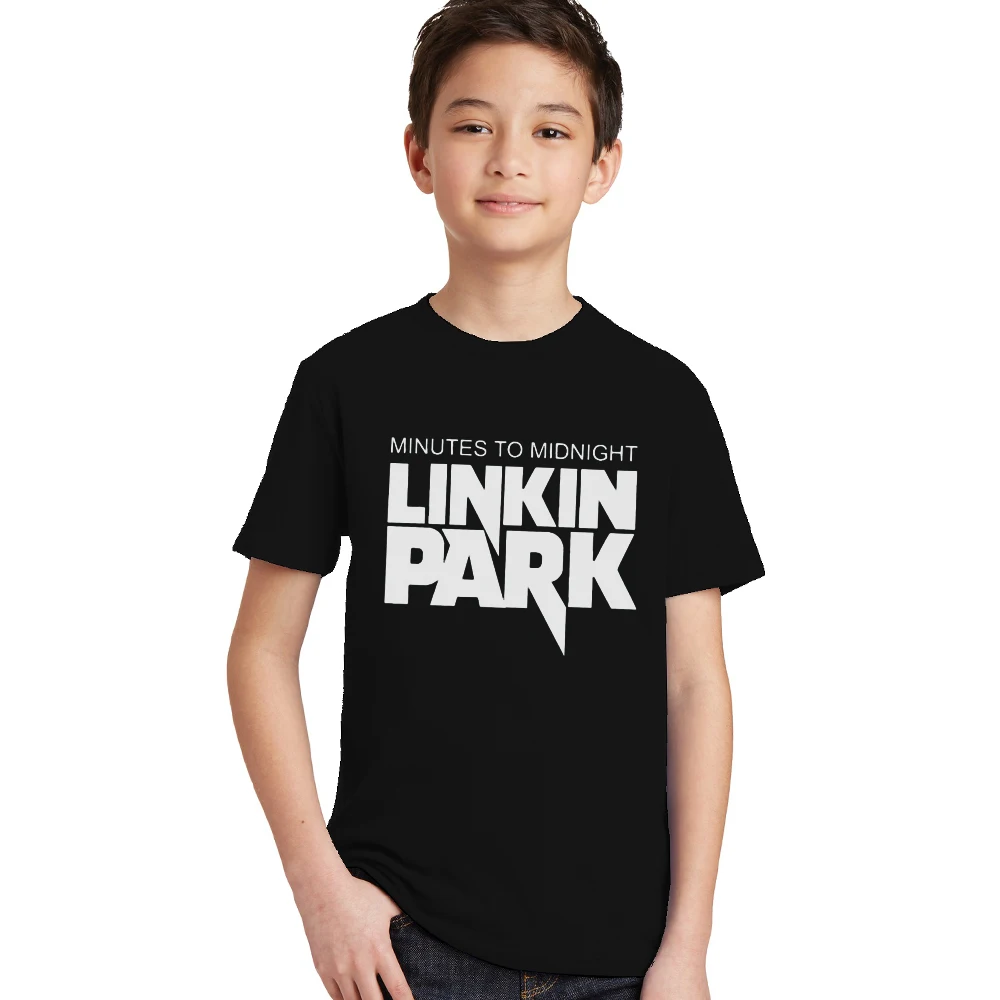 

3-10Y rock Children Summer tshirt linkin park short sleeve kids t-shirt MINUTES TO MIDNIGHT printed tee shirt for boys girls