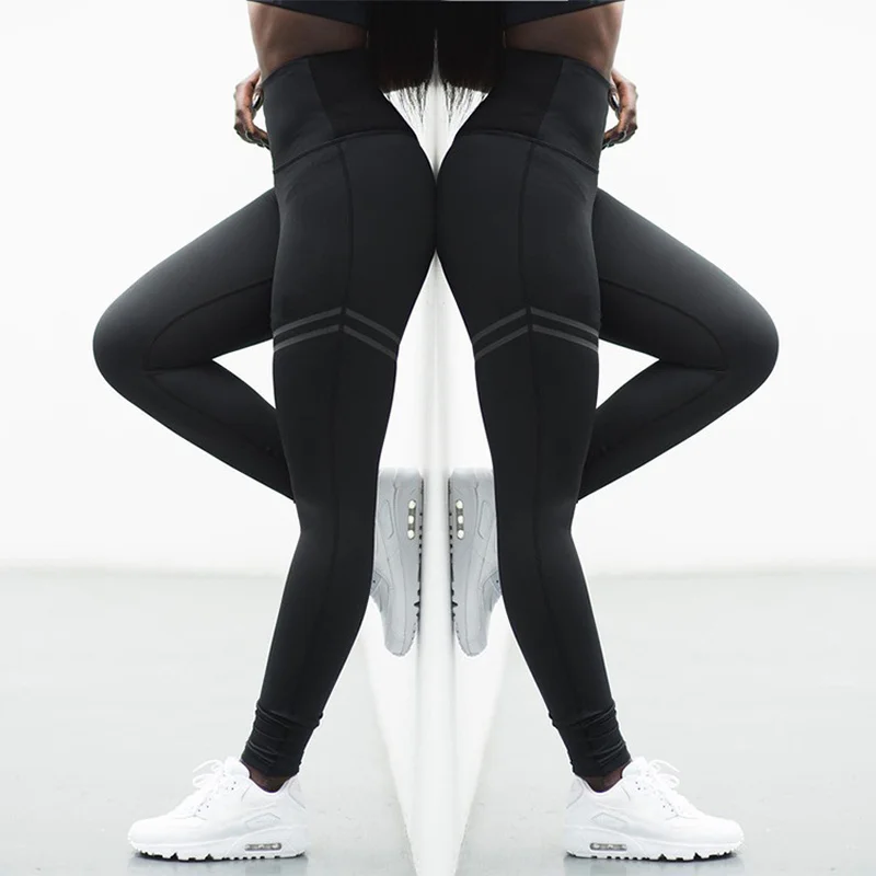 Женские Штаны Для Йоги, высокие эластичные спортивные Леггинсы для фитнеса, облегающие спортивные штаны для бега, спортивные тренировочные брюки, одноцветные