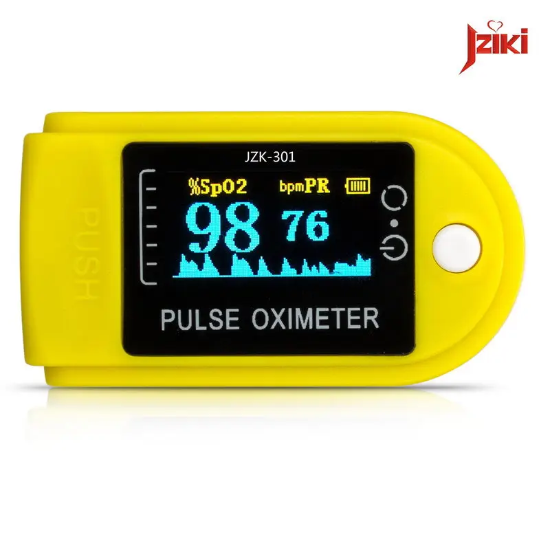 Медицинская модель бытовой Палец Зажим монитор Пульсоксиметр медицинская модель jzk-301 - Цвет: yellow