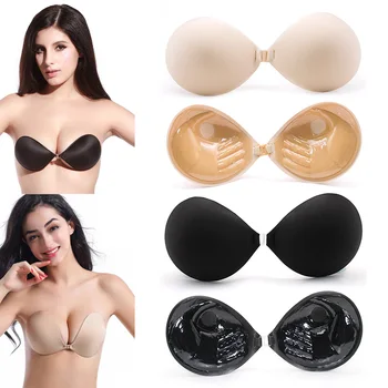 

High Quality Women Girl Invisible Bra Strapless Palms Support Sticky Silicone Breathable Chest Sticker MD99