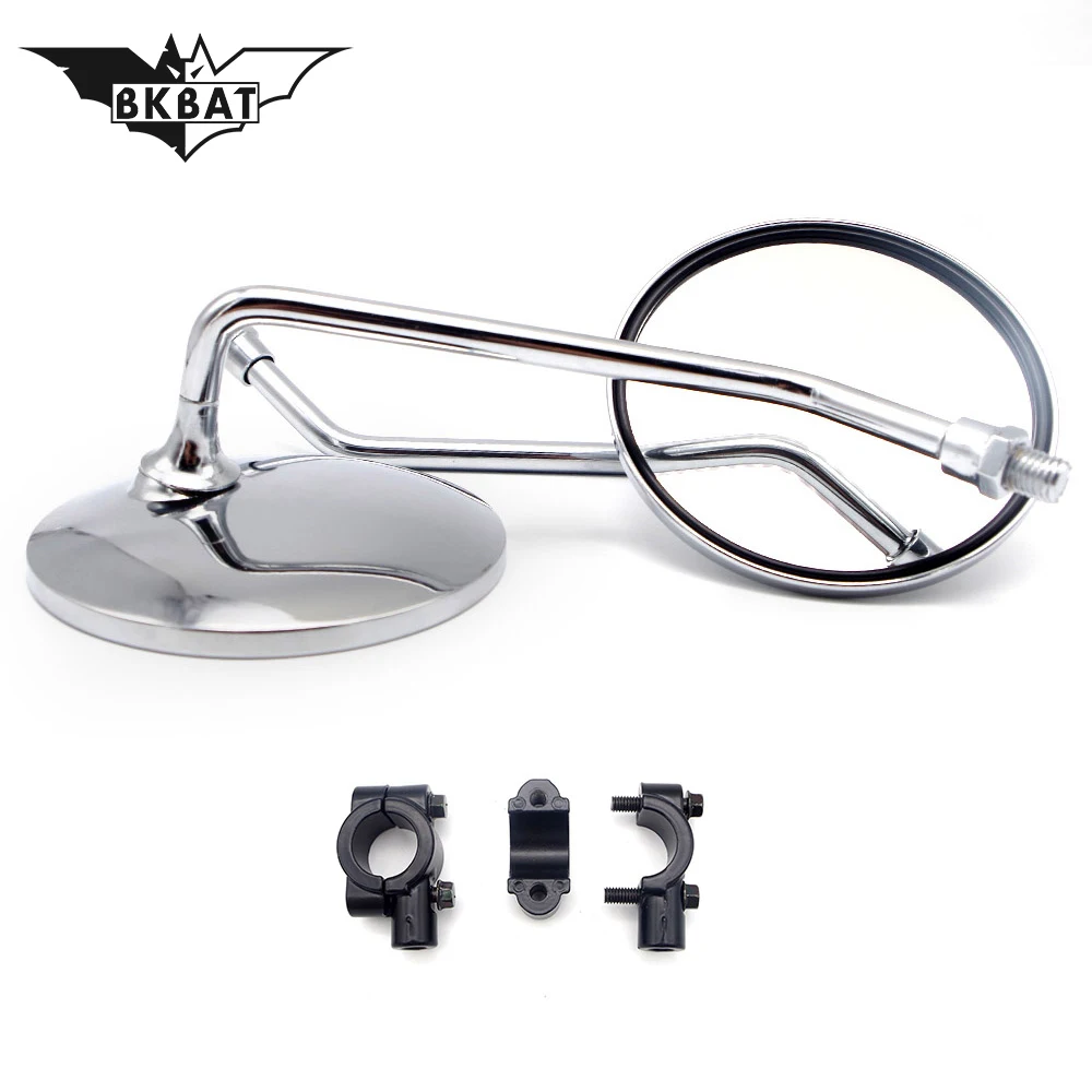 Motorcycle Back View Mirror Electric Bicycle Rearview Mirrors Moped Side Mirror 8mm Round FOR