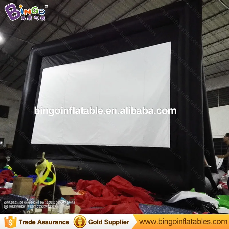  Factory direct sale 6.4X4.9M inflatable movie screen for advertising customize projector screen for