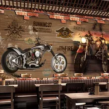 Wellyu papel де parede пользовательские обои 3d Фото Фреска ретро мотоцикл Ностальгический кирпич задний план стены декоративные 3d обои