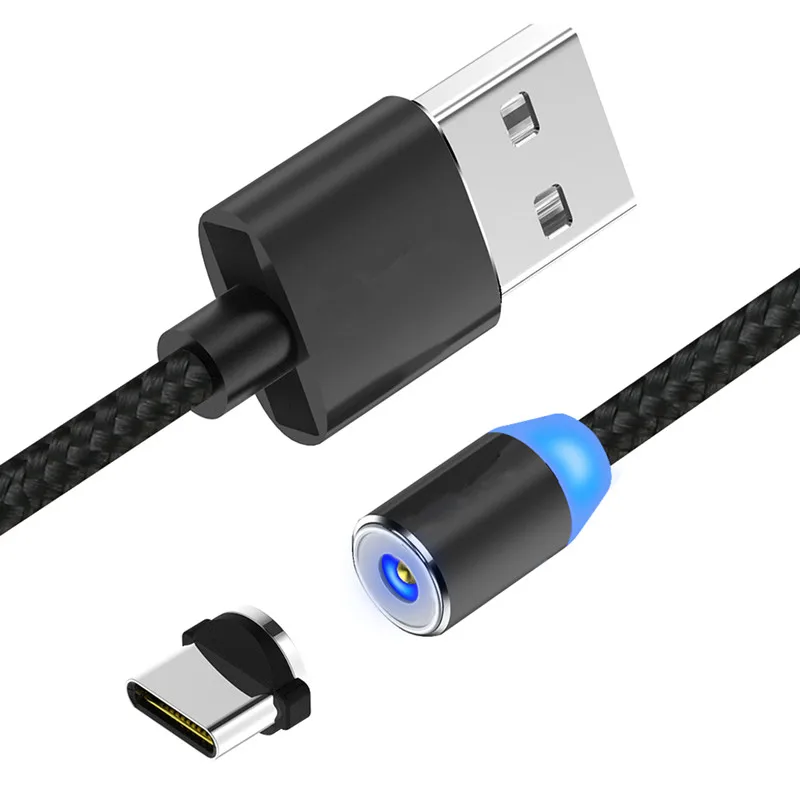 Магнитный кабель usb type C для быстрой зарядки, Магнитный провод для зарядки samsung S8 A70 A50 huawei P9 P20 Pro mate 10 20 lite, мобильный телефон