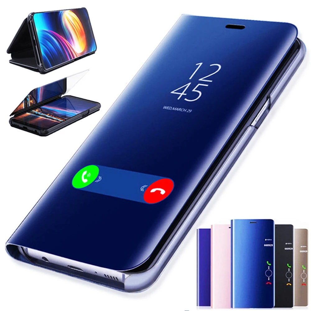 

Case For Huawei P20 Pro Lite Protective Case Mirror Holder For Huawei P20 P 20 Luxury Kicstand Case For P20Pro P20Lite Flip Case