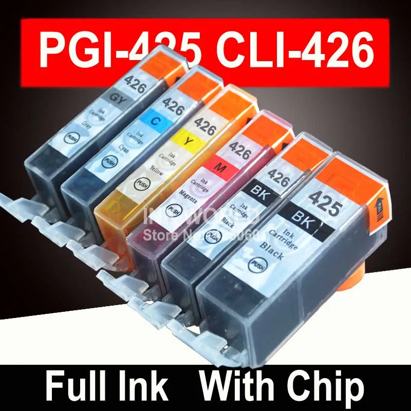 Для Canon Pixma MG6140 MG 6140 чернила для картриджа принтера PGI425 PGI-425 6C | Компьютеры и офис