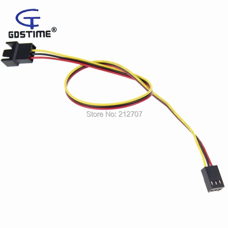 

10pcs X 3Pin Female to male Extension Wire Adapter Power Cable for PC Case Fan CPU 30cm