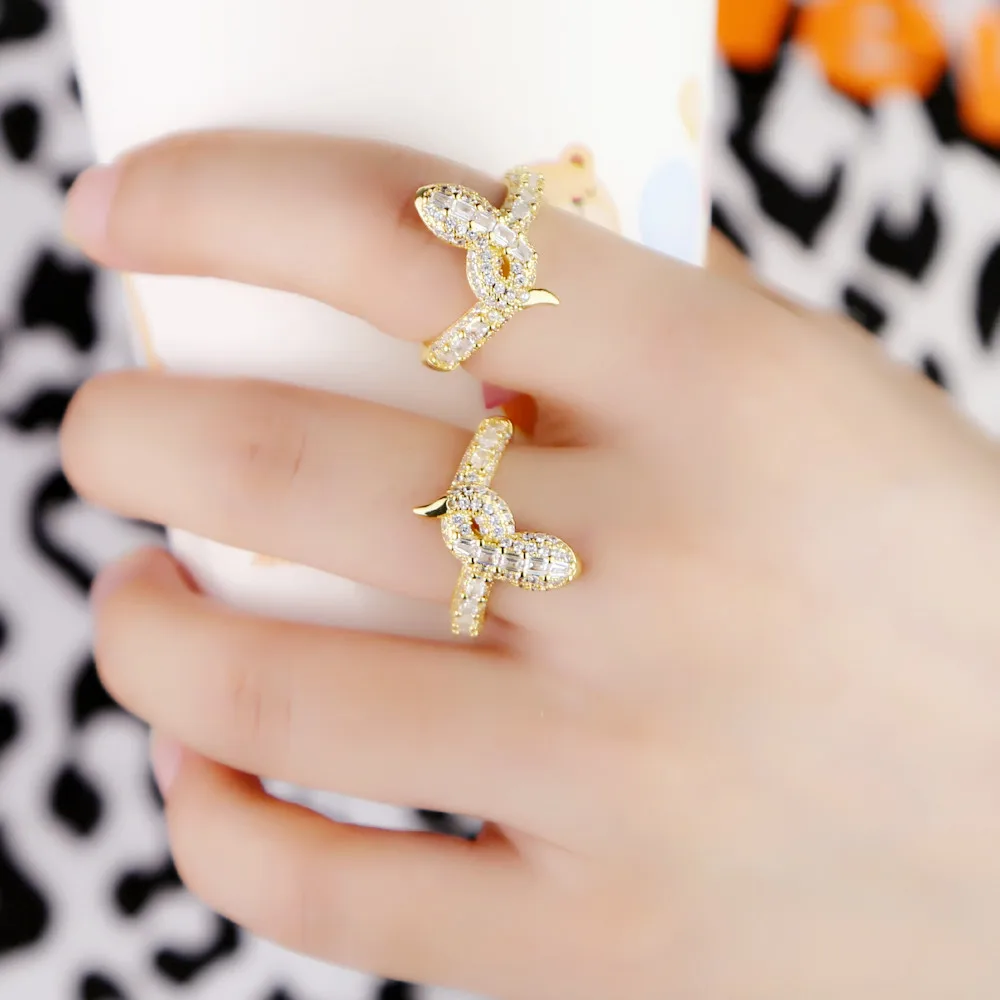 Top Quality 2020 Hot Sale Fashion Snake Rings Gold Filled Animal For Women Micro Paved White Clear CZ Nice Party Jewelry | Украшения и