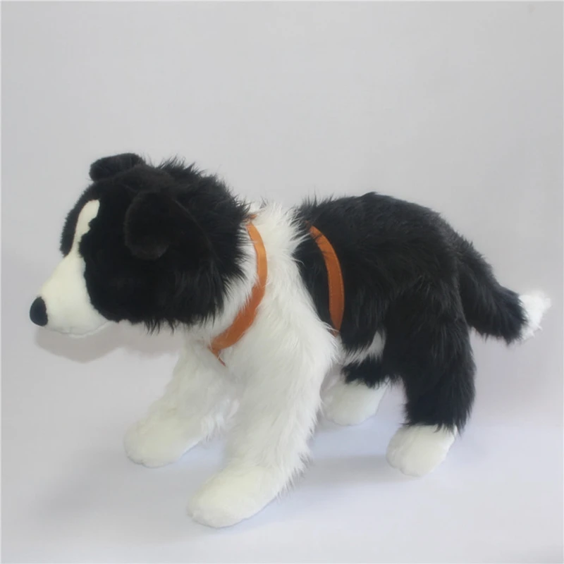 Simulation animal dog plush toy border collie doll small dog border collie gift doll birthday gift for children friends 47cm x 34cm (5)