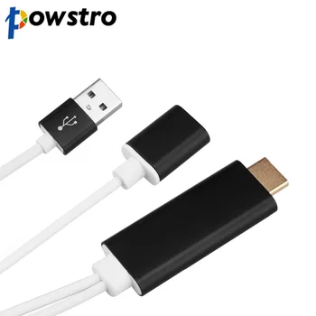 

Powstro 1080P Cast& Charger to HDMI/HDTV Cable Miracast Airplay Mirroring Adapter For IOS 8.0 Android OS 4.4