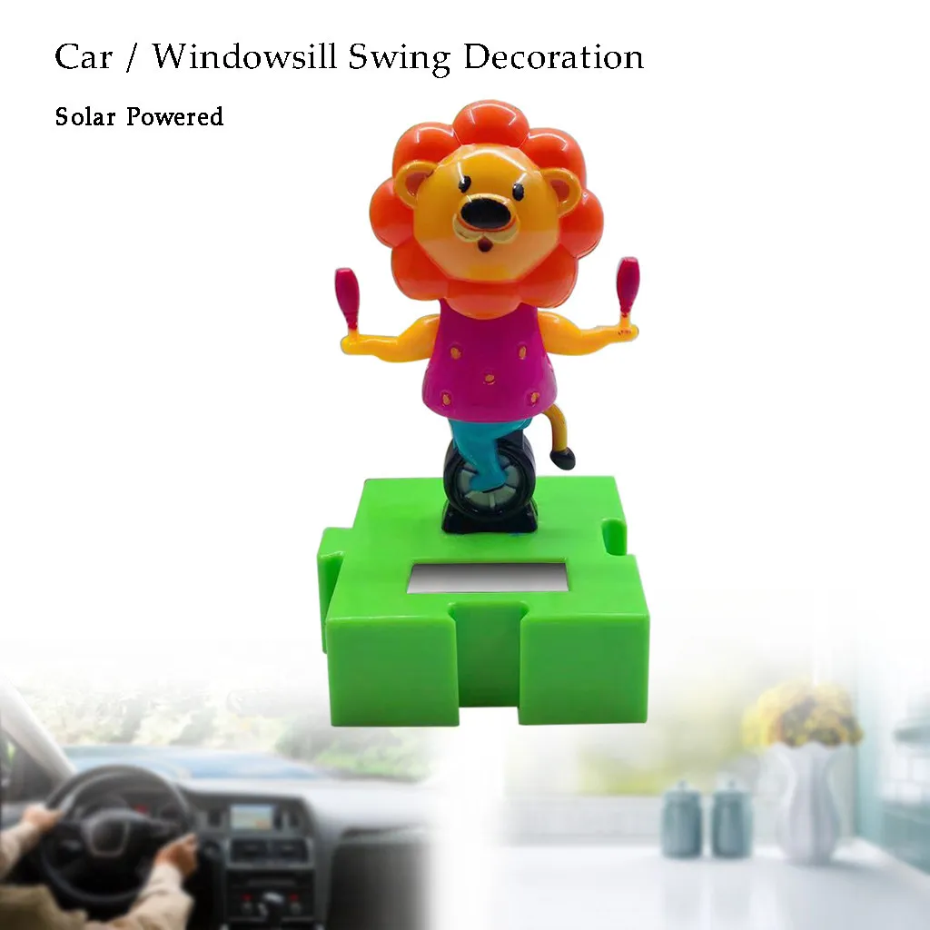 1 шт. милые животные Творческий Лев цветок солнечные танцы качающийся кукла Танцующая игрушка автомобиль орнамент подоконник украшения