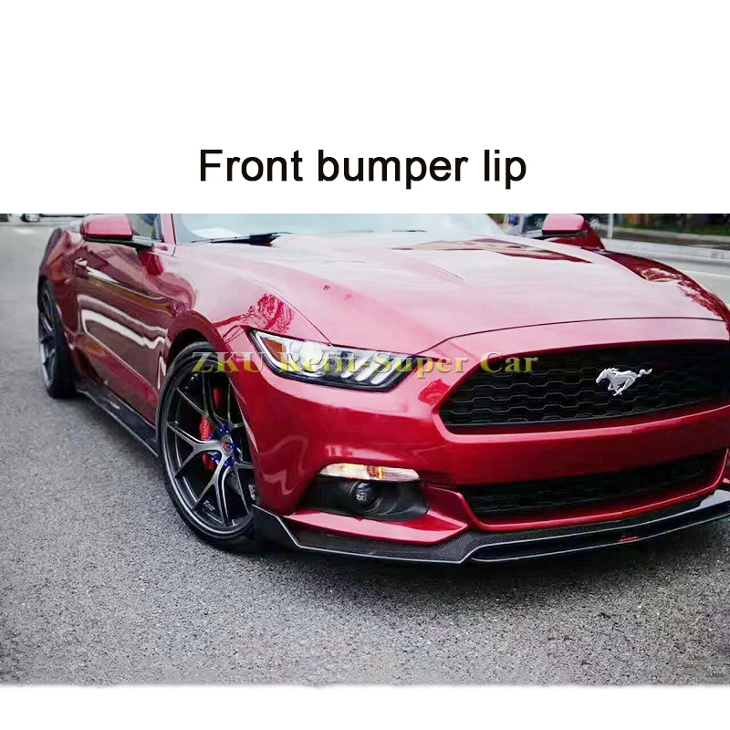 

C-MST style Carbon fiber Front bumper lip Side skirts Rear bumper diffuser for Ford Mustang 2015-2017
