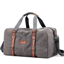 Холщовые сумки для путешествий, винтажные плотные холщовые и кожаные сумки для путешествий, мужская сумка для ручной клади, дорожная сумка на выходные, сумка для сна, упаковка XA216ZC