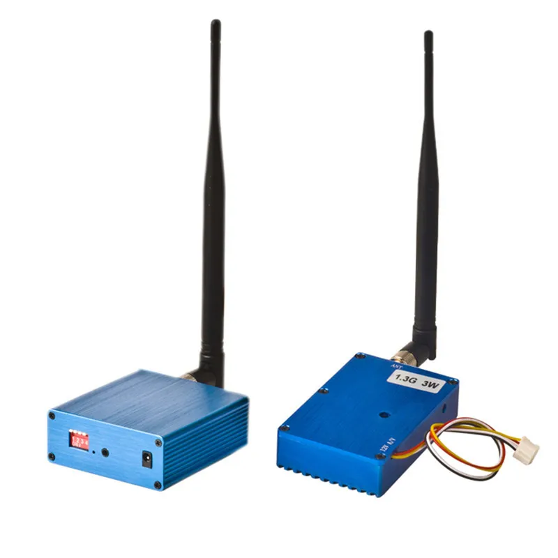 

1.3G 3W 3000mW PAL/NTSC AV Wireless VTX FPV Transmitter Receiver Combo Real-Time Transmission for RC Drone Racing FPV Quadcopter