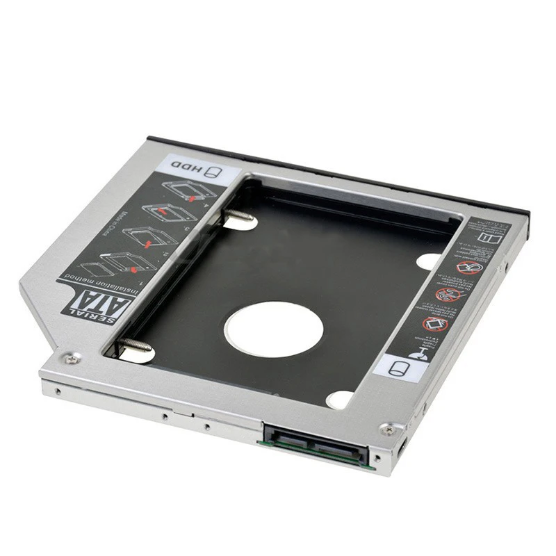 12.7mm 2.5" SATA Aluminum 2nd Hard Disk Drive SSD HDD Caddy Adapter bay
