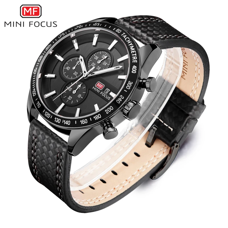 MINIFOCUS Men's Watches Analog Quartz Watch Men Waterproof Sport Clock Mens Wristwatches Black Leather Strap Relogio Masculino MINIFOCUS Men's Watches Analog Quartz Watch Men Waterproof Sport Clock Mens Wristwatches Black Leather Strap Relogio Masculino