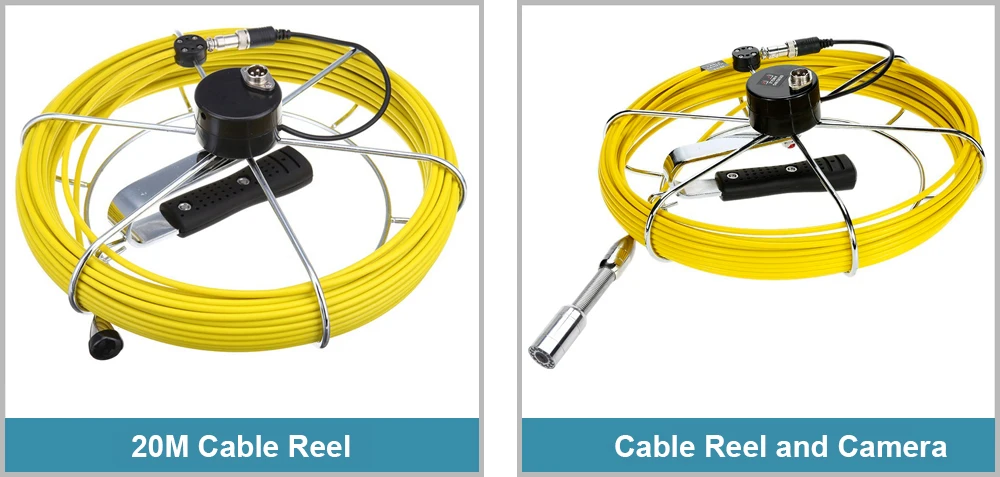 Большая Акция 20 м кабель 7 дюймов TFT цветной канализационный трубопровод Инспекция Змея видео камера система