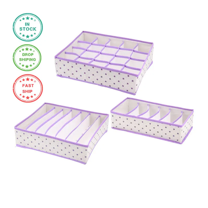 DINIWELL 1 комплект нетканые складные ящики для хранения бюстгальтера нижнее белье складной органайзер для шкафа ящик разделитель контейнер