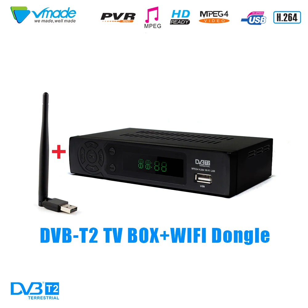 

Newest Terrestrial receiver Digital full hd DVB T2 8939 TV Tuner Receivable MPEG4 Receiver Set-top box Media Player+WIFI Impleme