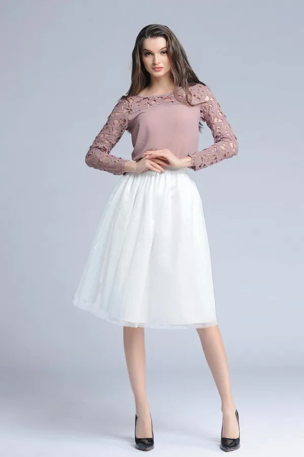 white skirt