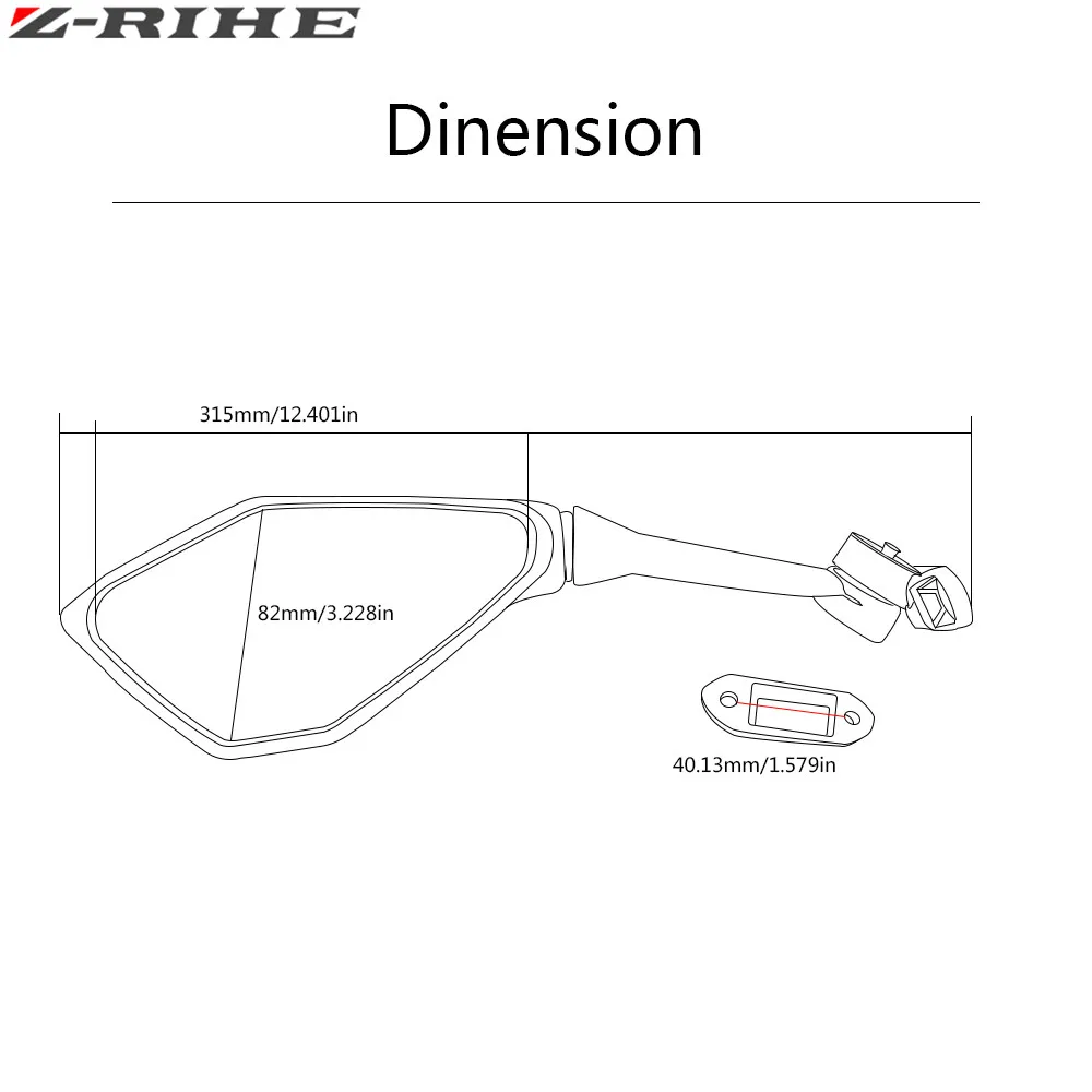 Черное мотоциклетное боковое зеркало заднего вида для Yamaha YZF600 YZF R1 R6 R3 R125 R25 R15 2003