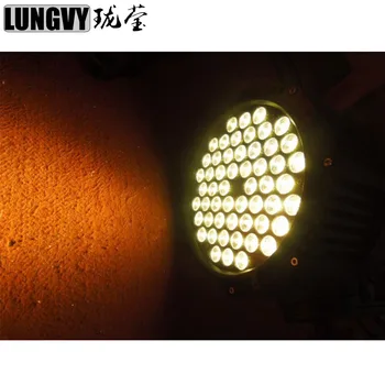 

Free Shipping 2pcs/lot Outdoor 54X3W Warm White 3200k LED Par Light DMX Professional Stage Lighting Dj