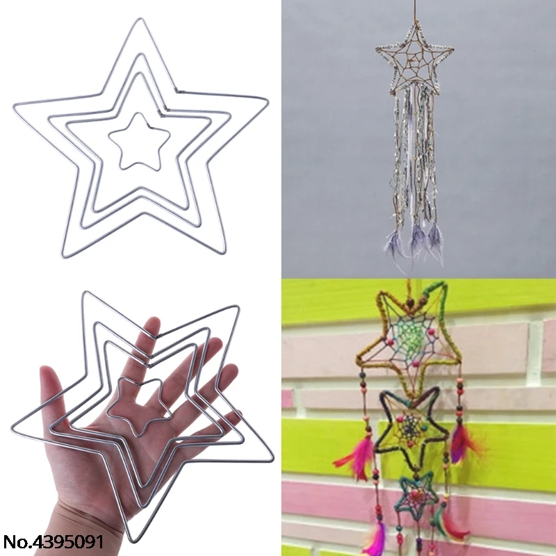 

Star Metal Dream Catcher Dreamcatcher Ring Macrame Craft Hoop DIY Accessories