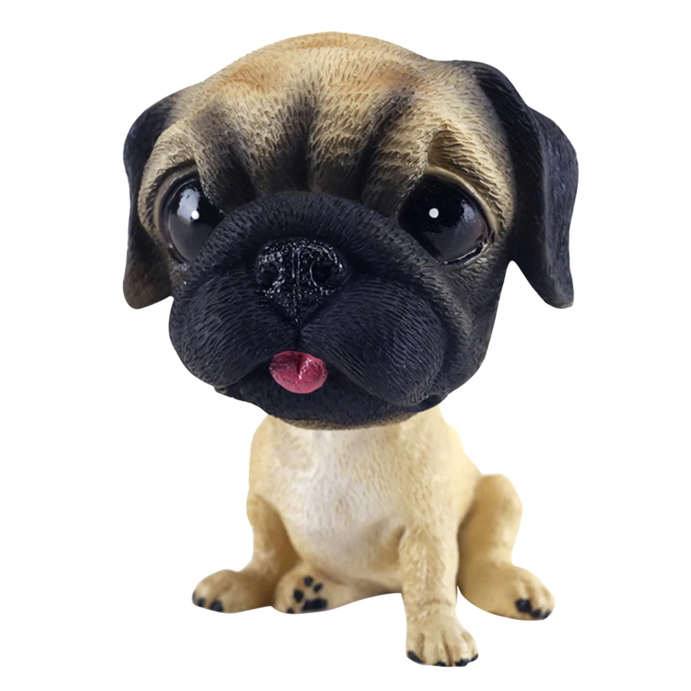 

Car Decoration Cute Lovely Shaking Head Spring Yellow Bulldog Car Accessories Ornaments Dog for Car