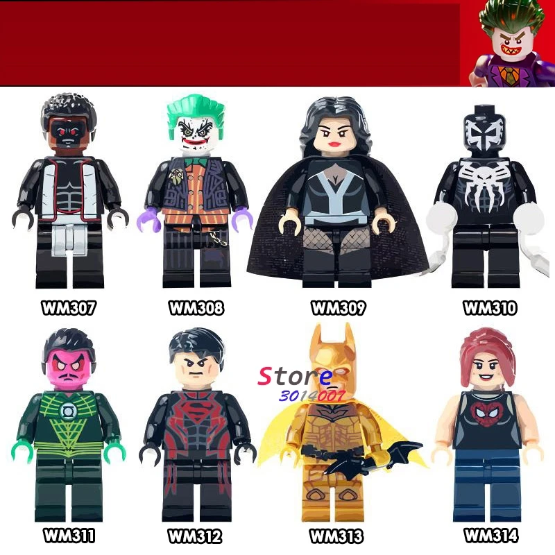 

Single super heroes Superboy Gold Batman Mr Terrific Joker Zatanna Zatara Venom building blocks models bricks toys for children