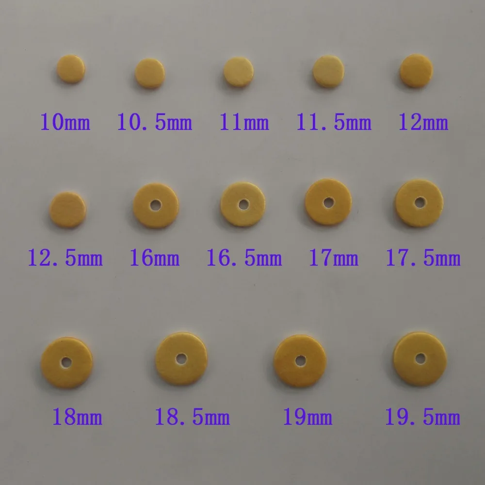 

(50 Pieces/Lot) 10mm To 19.5mm Double Skin Flute Pads Individual Size