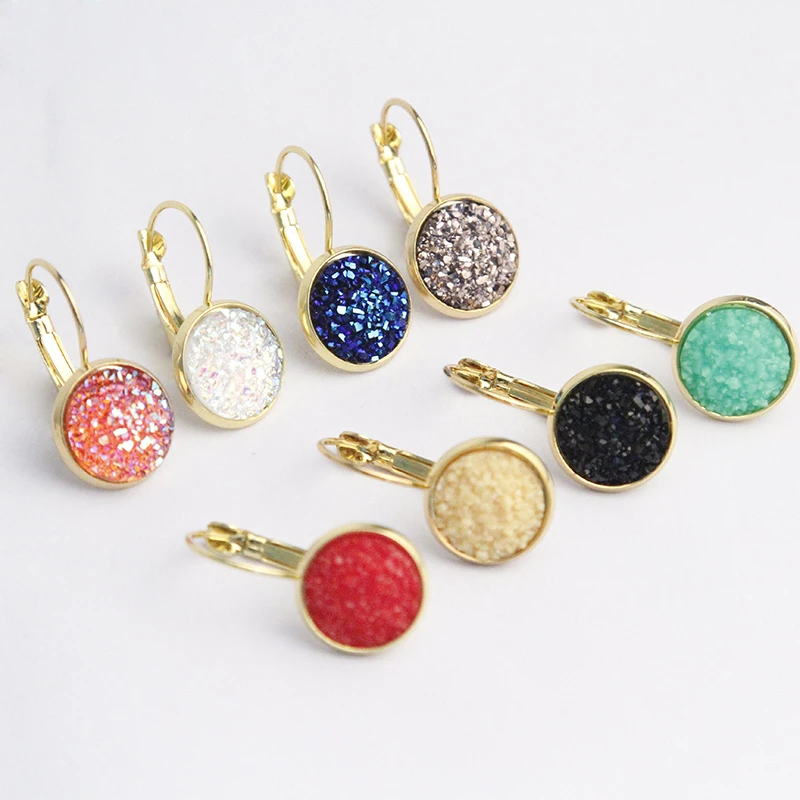 2018-Unique-Sparkly-Drusy-Round-Circle-Clip-Earrings-Colorful-Resin-Stone-Druzy-Crystal-Pendant-Earrings-For