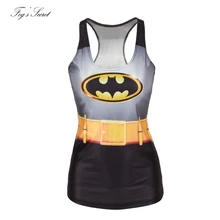 Camiseta tirantes de mujer con el diseño del traje de Batman