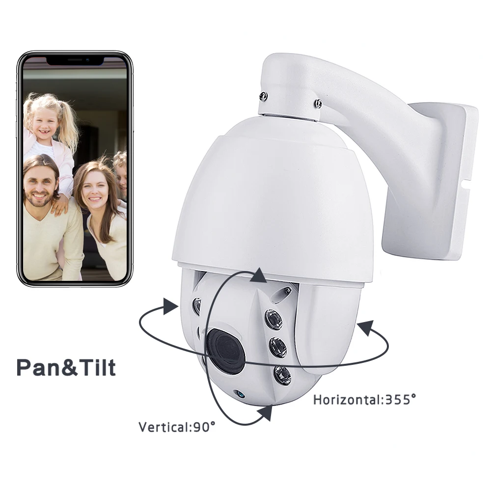 Wireless IP Camera 1080P 2.0MP 5X Optical Zoom Wifi Security Camera Home Two-way Audio Smart P2P Waterproof Bullet IP Camera