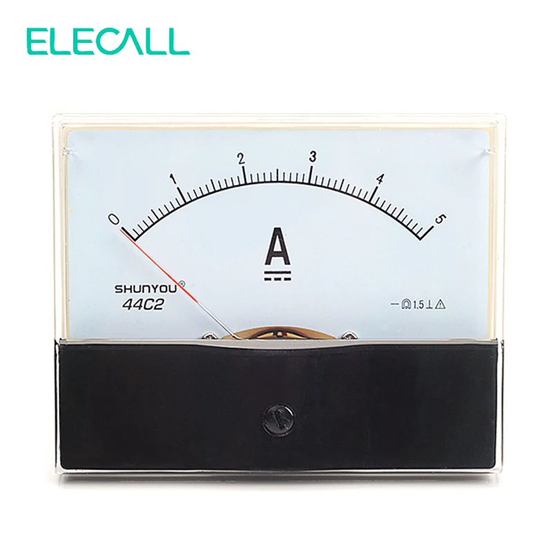 ELECALL 44C2 Аналоговый амперметр постоянного тока 5A Амперметр механический указатель панель метр тестер амперметр