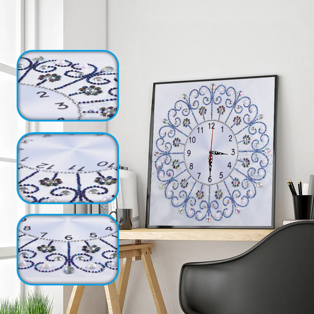 

5D DIY Diamond Painting Special Shaped Clock Handicraft Needlework Picture of Rhinestones Diamond Embroidery Quartz Gift
