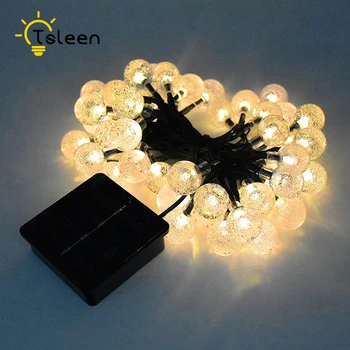 

TSLEEN Outdoor Solar Panel Powered Light LED Garden Waterproof Home Christmas Wedding Path Party String Fairy Decoration Lamp