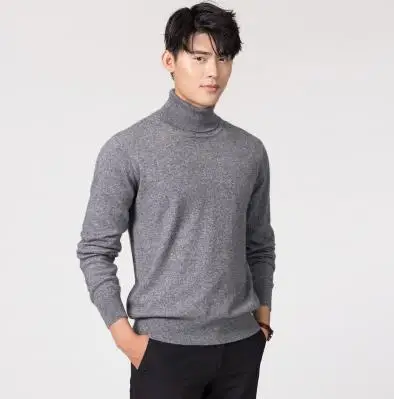 Turtleneck Cashmere Sweater Men Autumn winter clothes Classic Knitwear Robe Pull Homme Pullover Men sweaters mens hooded cardigan Sweaters