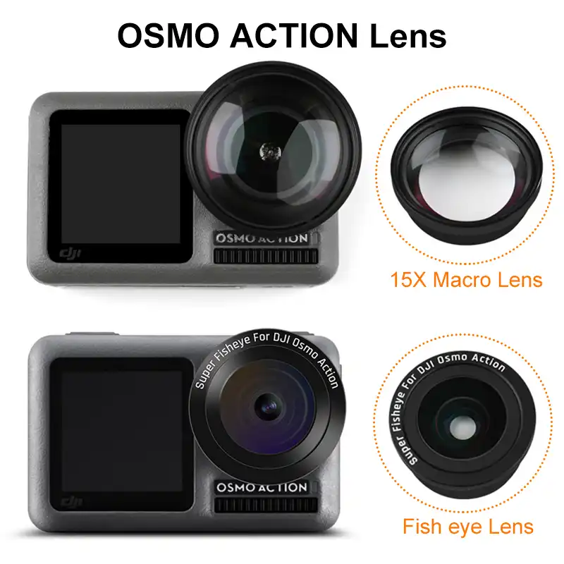 Objectif Externe Macro 15x Pour Dji Osmo Action 180 Degres Accessoires De Camera Aliexpress